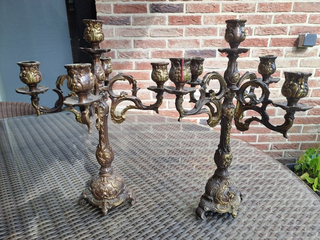 Zware kandelaars voor kaarsen, Ophalen, Gebruikt, Kandelaar, 37 cm
