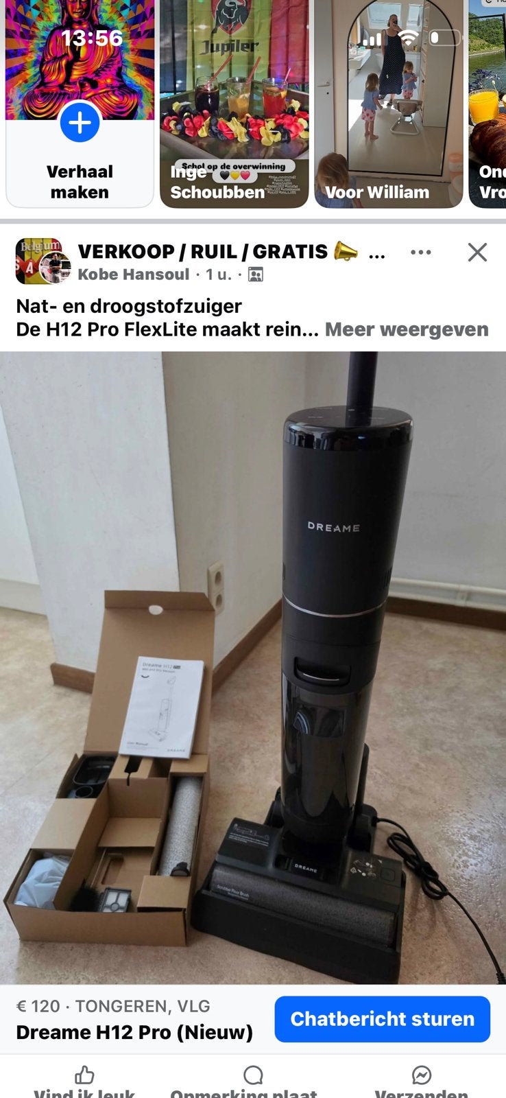 H12 pro flexlite droog-en nat stofzuiger/dweilfunctie, Elektronische apparatuur, Stofzuigers, Ophalen, Zo goed als nieuw, Dweilfunctie