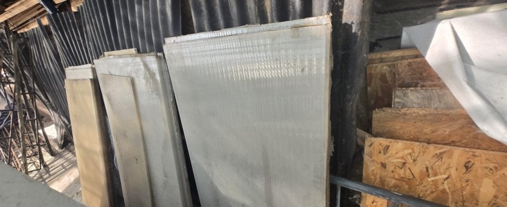 Partij polycarbonaatplaten, Ophalen, Gebruikt