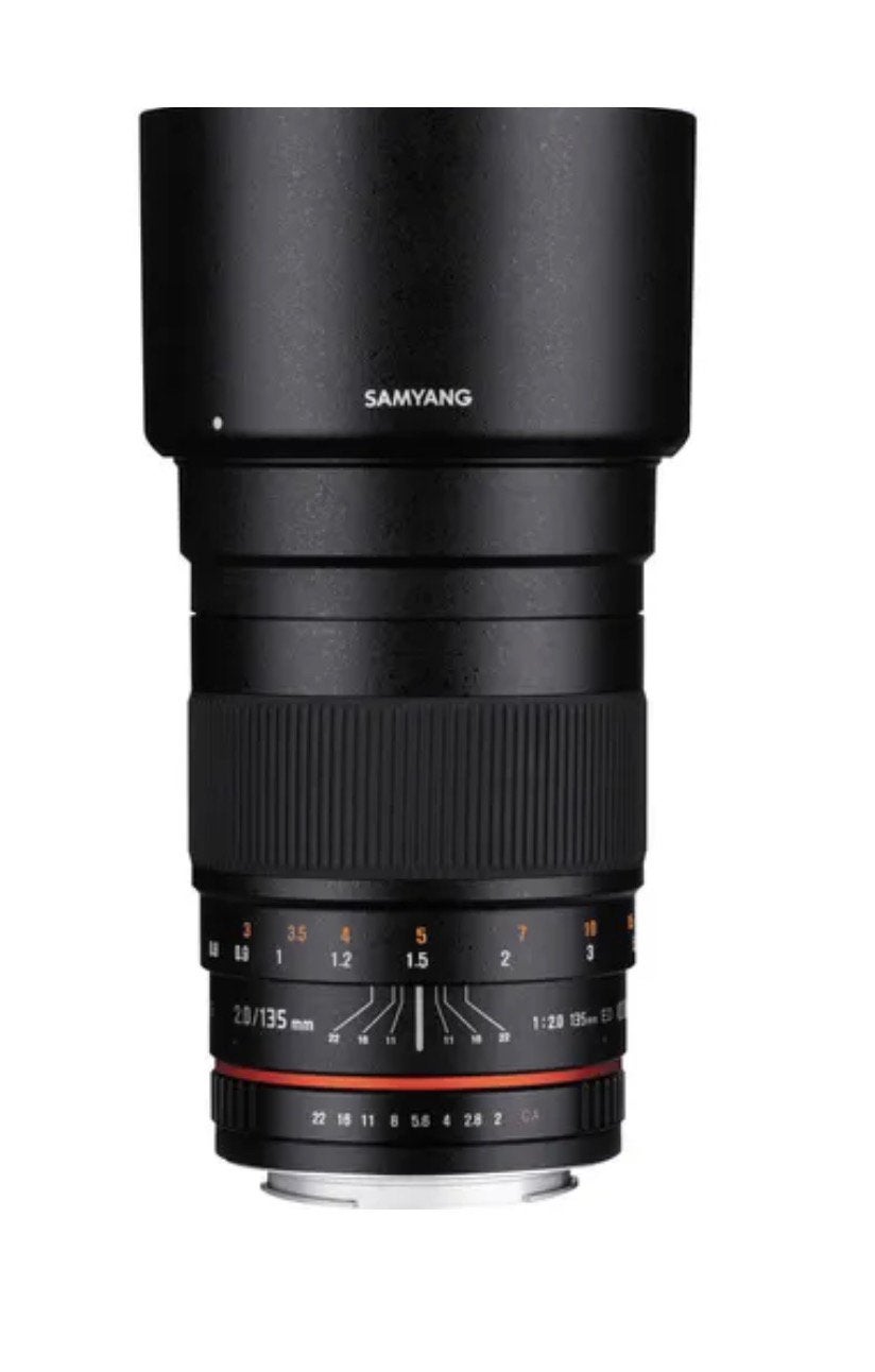 Samyang 135 mm f/2.0 (Rokinon), Canon, Téléobjectif, Comme neuf, Enlèvement