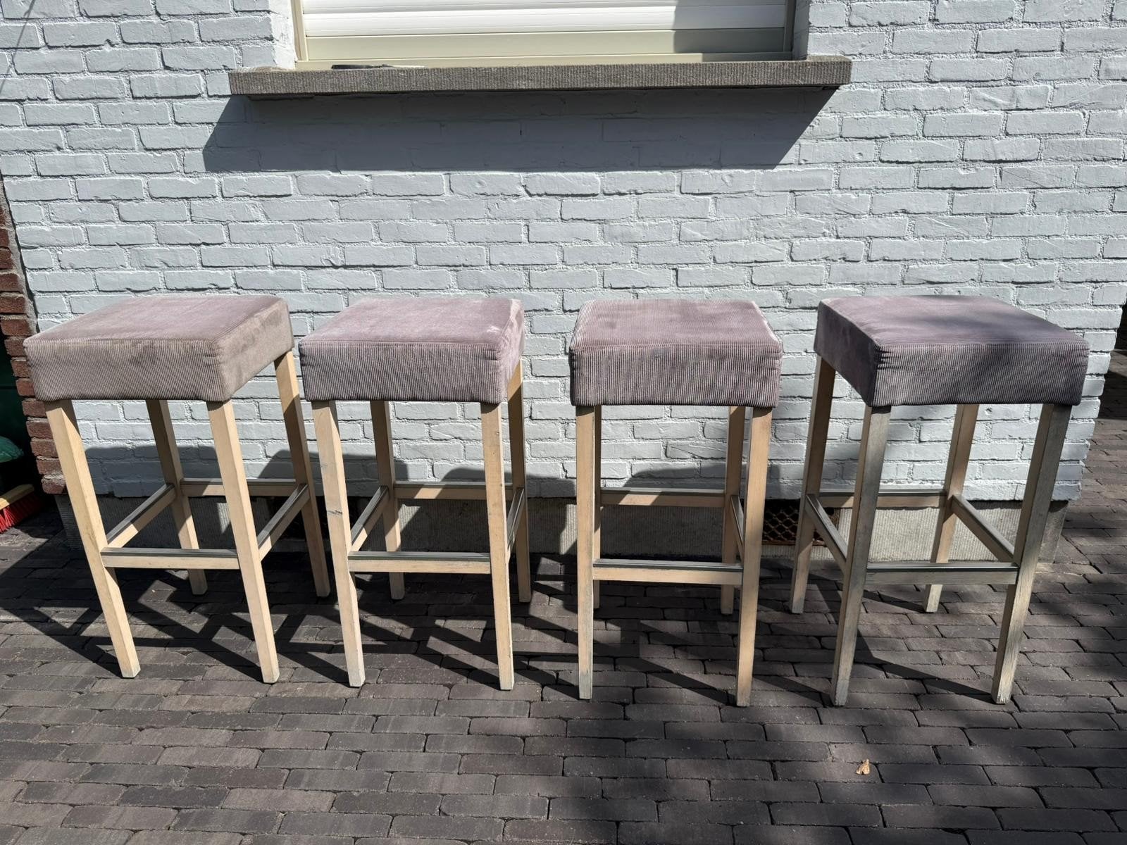 BARKRUKKEN 4 STUKS, Gebruikt, 60 tot 90 cm, 4 krukken, Ophalen