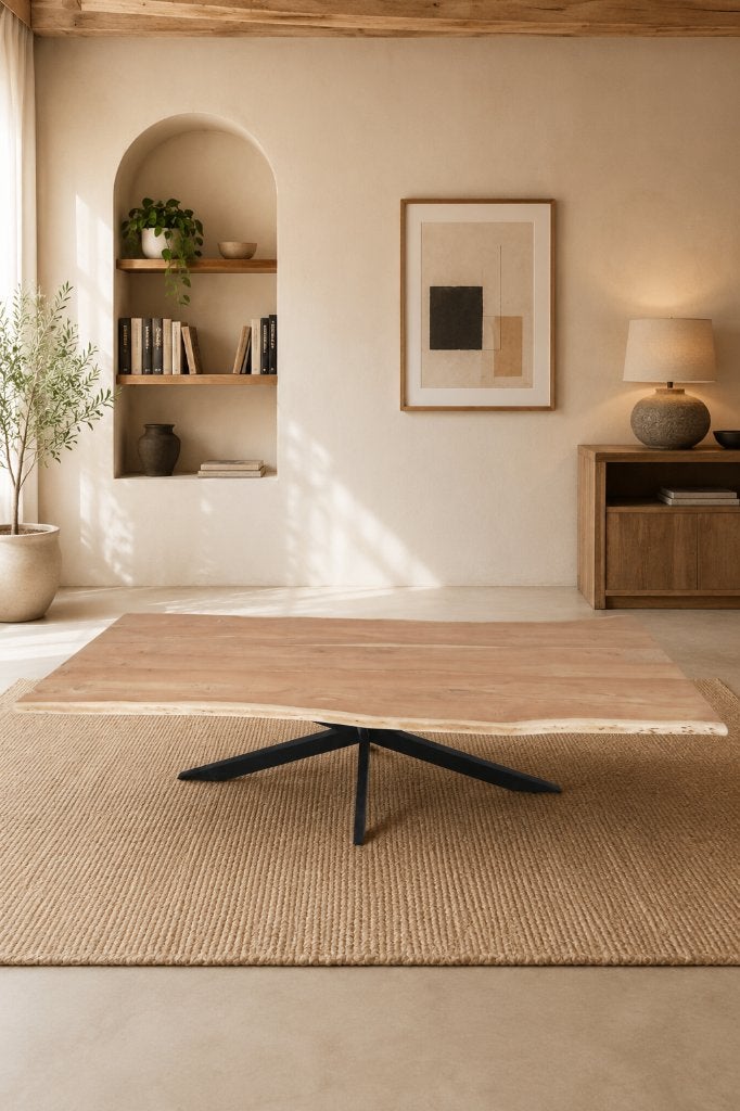 3 meter boomstamtafel, Huis en Inrichting, Tafels | Eettafels, Ophalen, 100 tot 150 cm, Vijf personen of meer, Overige vormen