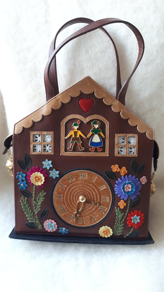 Braccialini exclusieve tas, Ophalen, Zo goed als nieuw, Bruin, Handtas