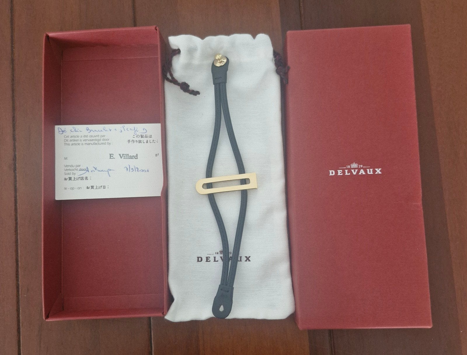 Delvaux armband Déclic chocolat, Ophalen of Verzenden, Zo goed als nieuw, Bruin, Leder