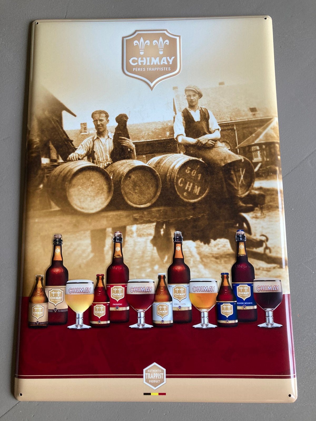 Trappiste Chimay XL, Collections, Enlèvement ou Envoi, Comme neuf, Panneau publicitaire