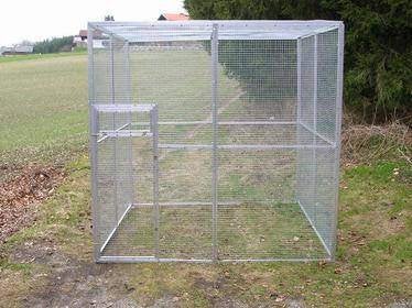 Volière in Nieuwe gaas draad panelen afmeting 2x2x2 m, Enlèvement, Neuf, Aluminium, Volière