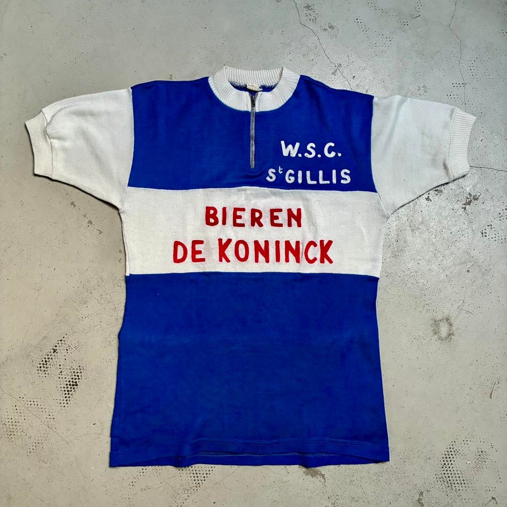 WSC Vooruit St. Gillis Waas 1974 wielertrui koerstrui, Ophalen of Verzenden, Zo goed als nieuw, M, Bovenkleding