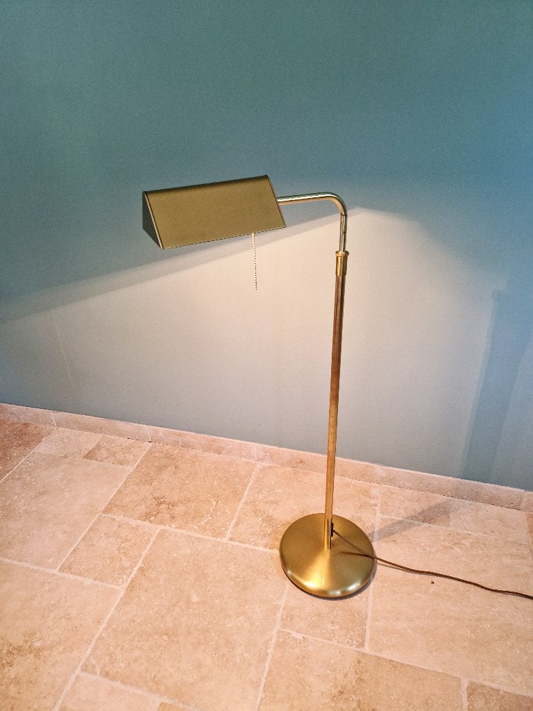 Lampadaire articulé en laiton, Hollywood Regency, 1970-80, Enlèvement