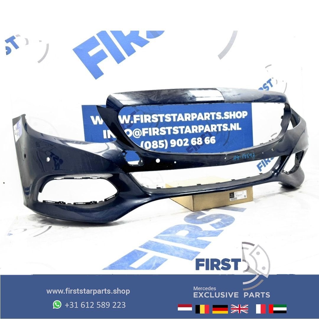 W205 VOORBUMPER Mercedes C Klasse BUMPER 2014-2019 ORIGINEEL, Gebruikt, -, Voor, Ophalen of Verzenden