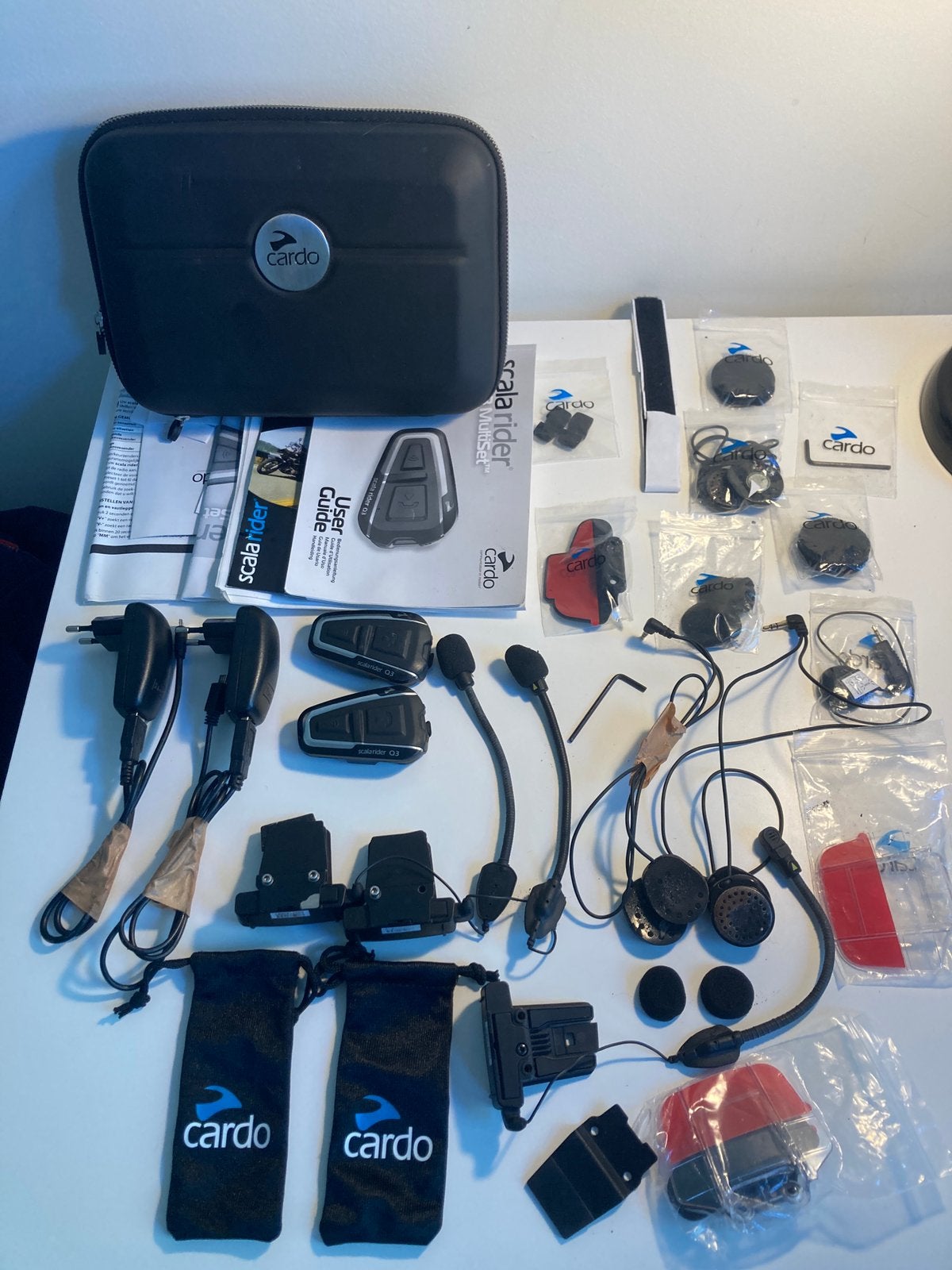 Cardo Scala Rider Q3 Duo set intercom voor onderdelen, Overige merken, Systeemhelm, Ophalen of Verzenden, S