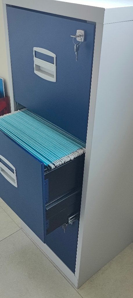Metalen hangmappenkast / dossierkast, Enlèvement, Comme neuf, Métal, Avec serrure