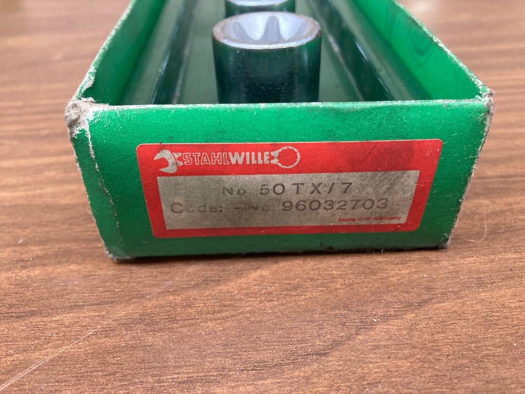 Professionele E-Torx dopsleutelset Stahlwille (model 50TX/7), Ophalen, Gebruikt