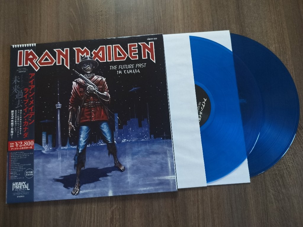 IRON MAIDEN - THE FUTURE PAST IN CANADA - 2 lp BLAUW vinyl, Pochette gatefold, Enlèvement ou Envoi, LP