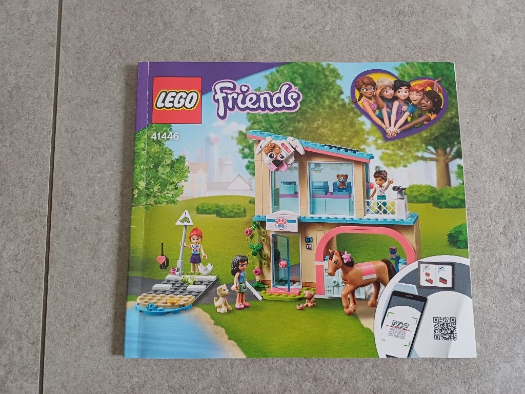 LEGO Friends set: Heart Lake City Dierenkliniek 41446, Gebruikt, Lego, Friends, Ophalen of Verzenden