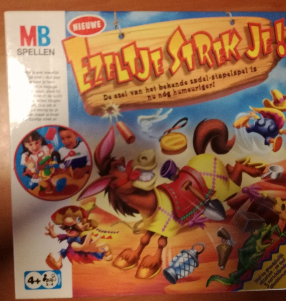 Ezeltje Strek je - Gezelschapsspel, Ophalen of Verzenden, Zo goed als nieuw, MB spellen