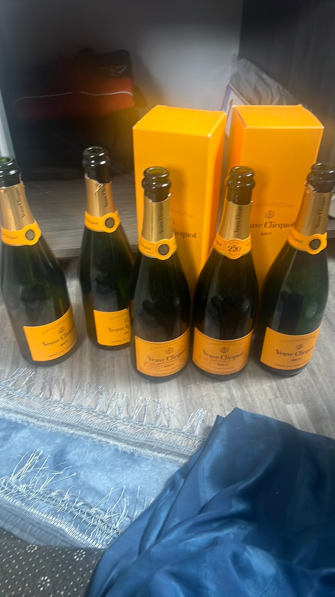5 lege veuve clicquot flessen, Ophalen of Verzenden, Zo goed als nieuw