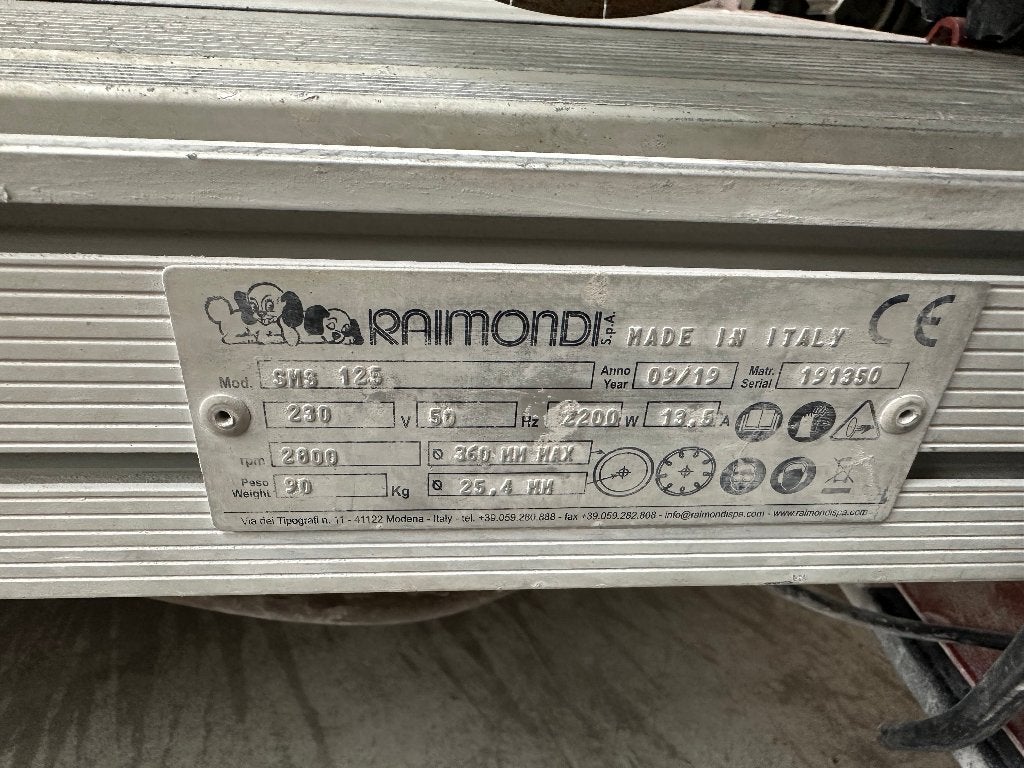 TEGELZAAG RAIMONDI SMS 125, Diensten en Vakmensen, Aannemers, Nieuwbouw of Opbouw, Verbouw of Aanbouw