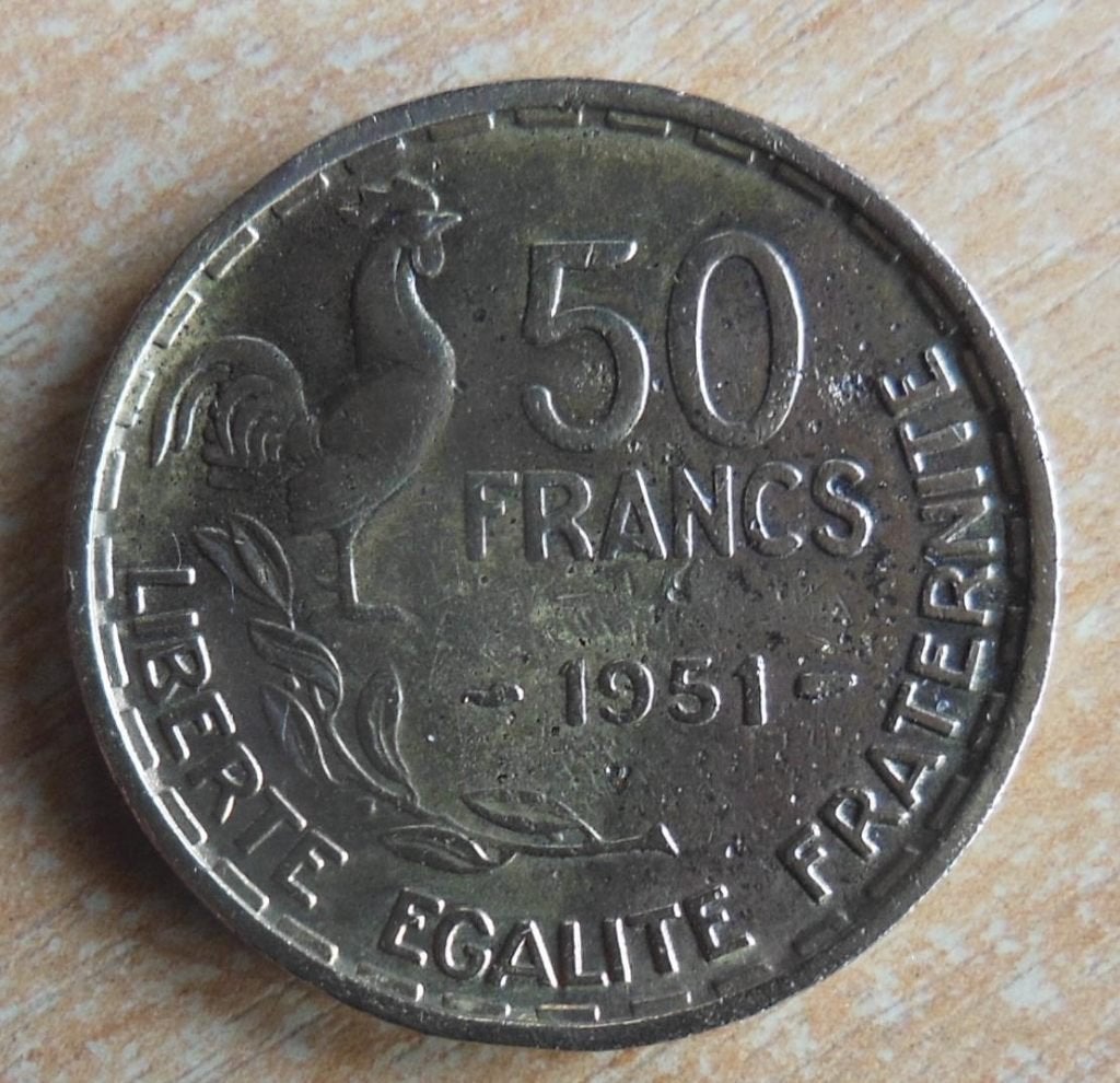 1951 50 francs FR Guiraud FRANCE, Timbres & Monnaies, Monnaies | Europe | Monnaies non-euro, Envoi, France, Monnaie en vrac