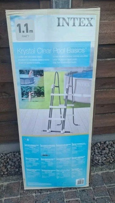 Intex Krystal Clear zwembadladder 1,1 m – Nieuw in doos, Tuin en Terras, Ophalen, Nieuw, Ladder
