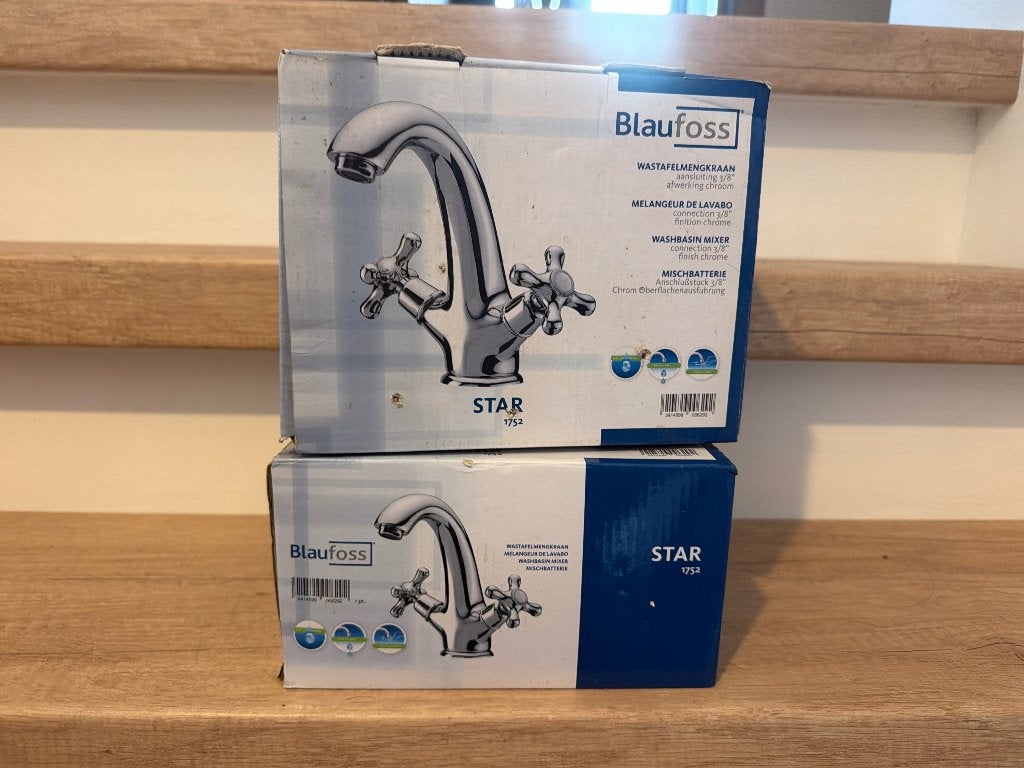 Blaufoss kraan 2 stuks, Bricolage & Construction, Enlèvement, Neuf, Chrome, Robinet