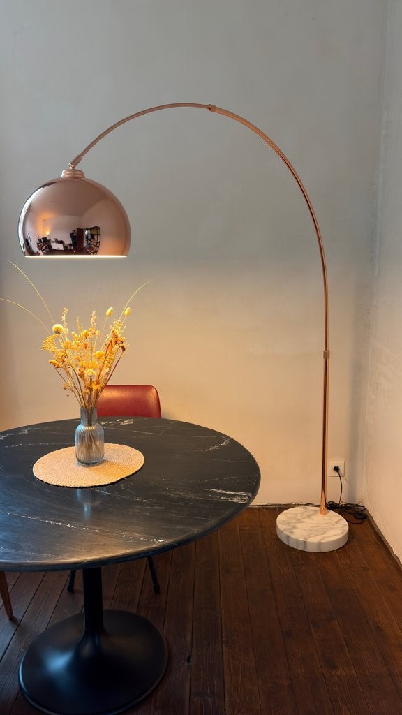 Staan lamp met voet in wit marmer, Ophalen, Zo goed als nieuw, E27 (groot)