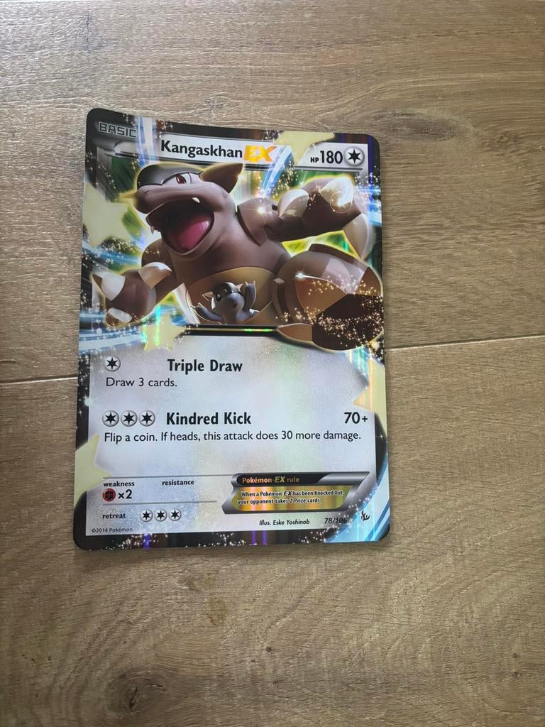 Jumbo Kangaskhan EX pokemon kaart, Hobby en Vrije tijd, Verzamelkaartspellen | Pokémon, Ophalen of Verzenden, Zo goed als nieuw