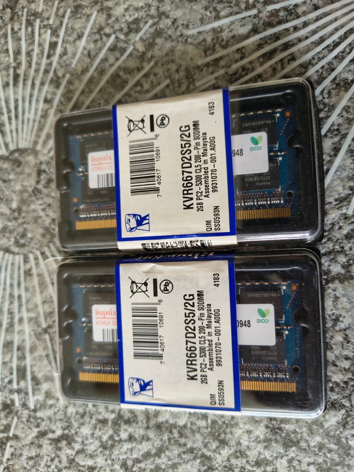 Kingston Technology ValueRAM 2 x 2gb, Computers en Software, RAM geheugen, Ophalen, Gebruikt, DDR2, 2 GB