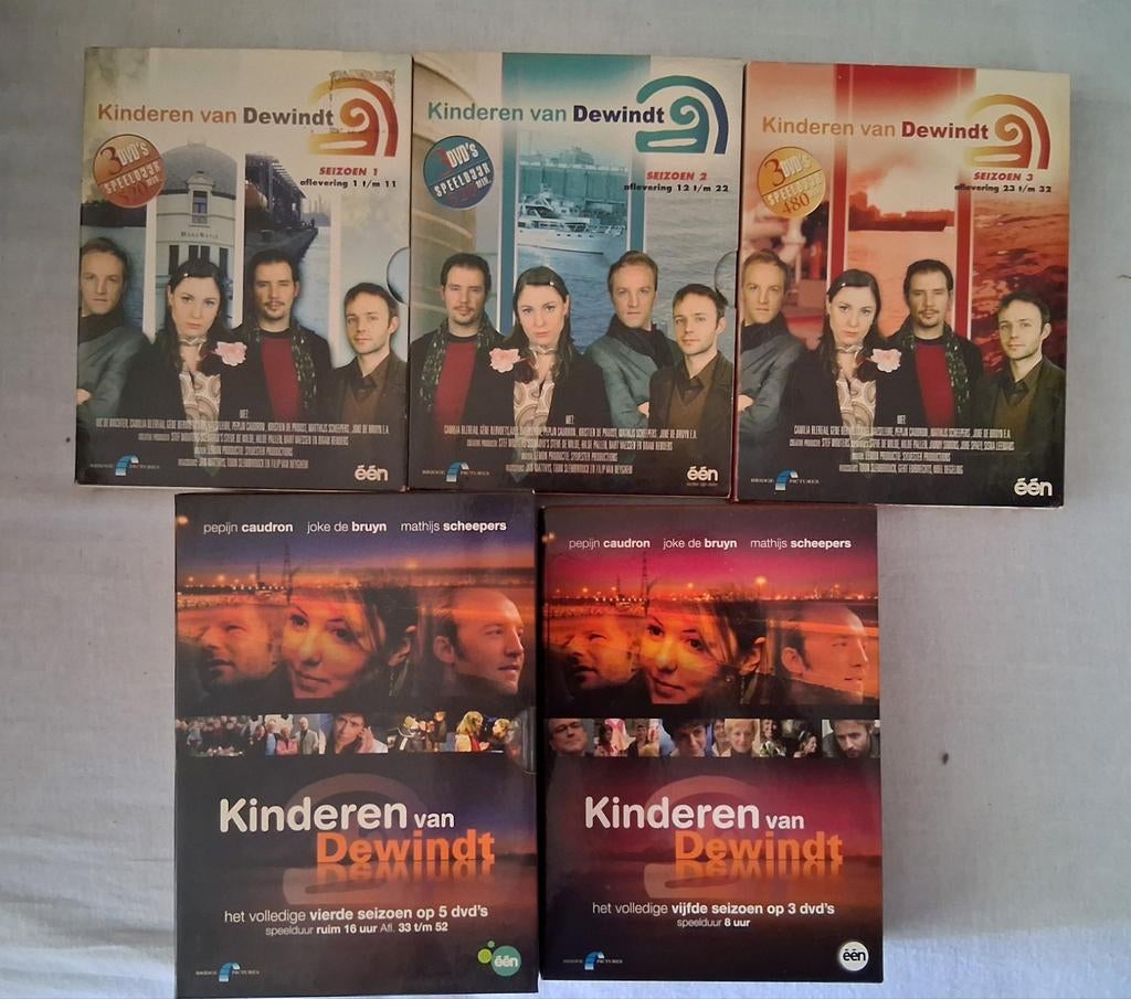 Kinderen van Dewindt,  volledige reeks op dvd (5 seizoenen), Cd's en Dvd's, Dvd's | Tv en Series, Zo goed als nieuw, Drama, Boxset