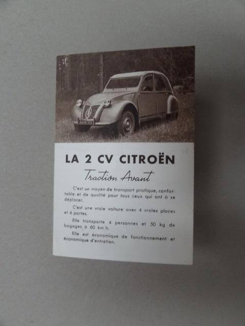 folder, september 1949, Citroën 2CV voor Salon van 1950, Verzenden, Gelezen, Citroën