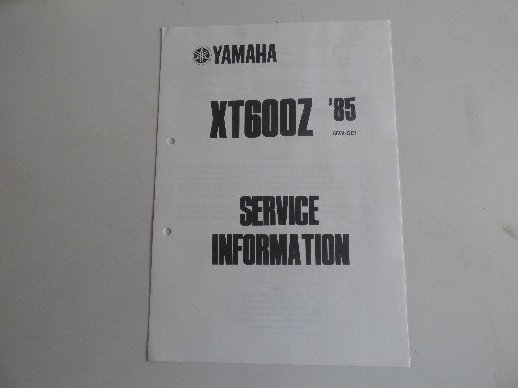 YAMAHA XT600 Z TECHNISCHE GEGEVENS, Motoren, Ophalen of Verzenden, Yamaha