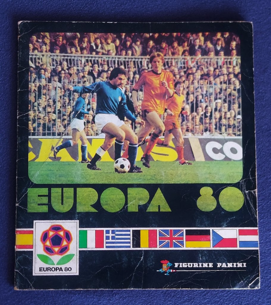 Panini sticker album voetbal ' EK Euro 80 ' (3 emblemen), Enlèvement ou Envoi, Utilisé, Plusieurs autocollants