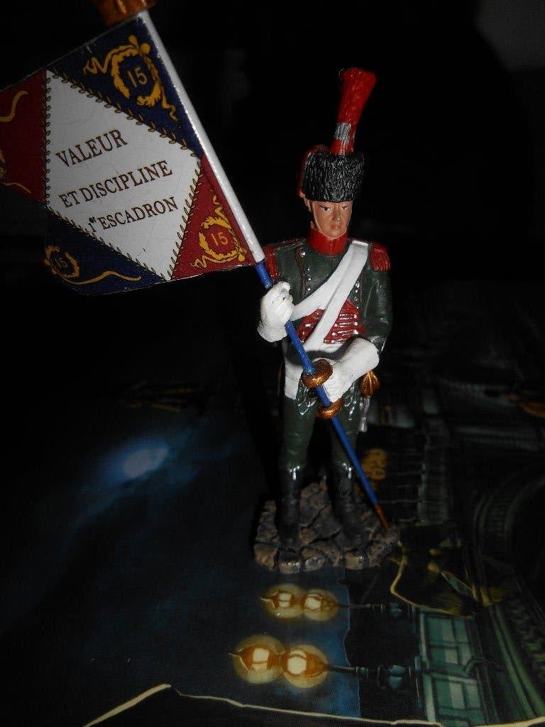 Porte drapeau 15 éme régiment chasseurs à cheval 1805, Enlèvement ou Envoi