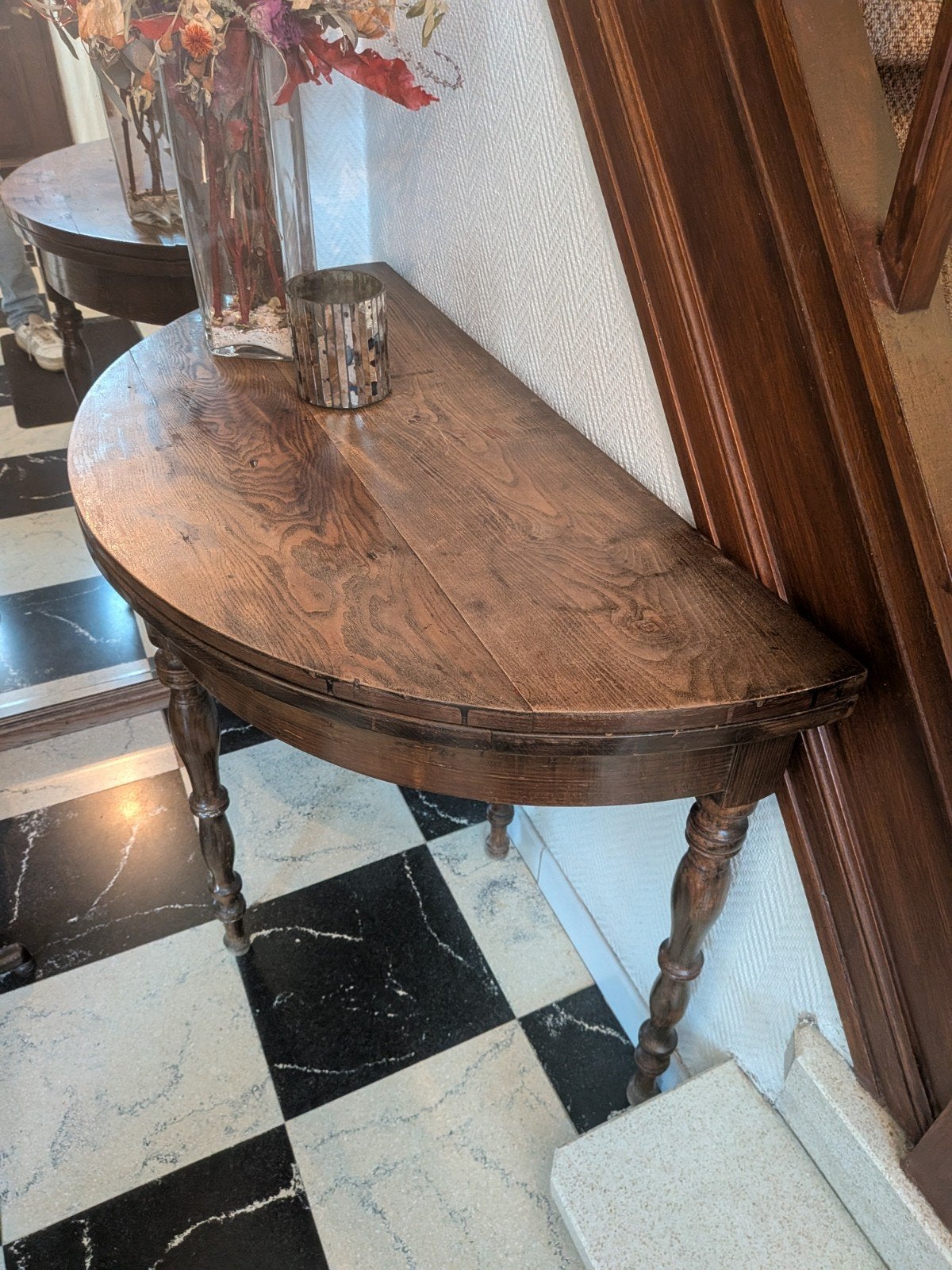 antieke tafel, Ophalen