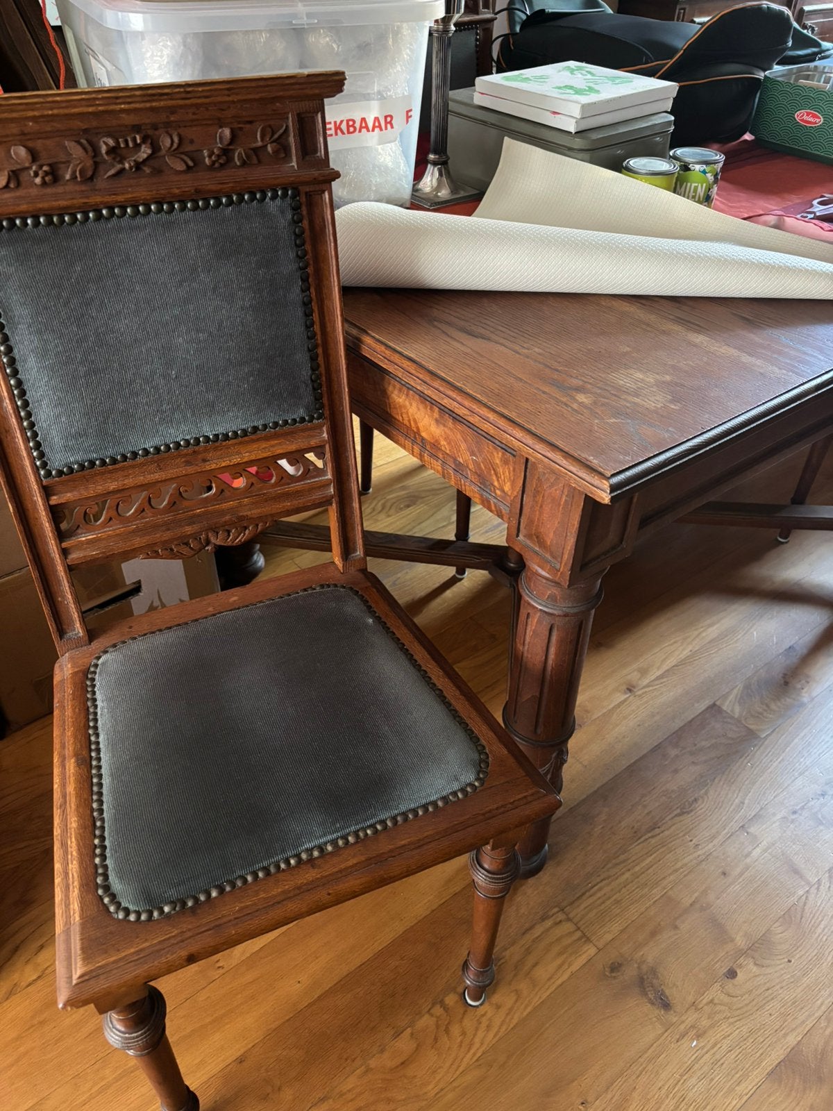 Tafel & 4stoelen, Antiek en Kunst, Ophalen