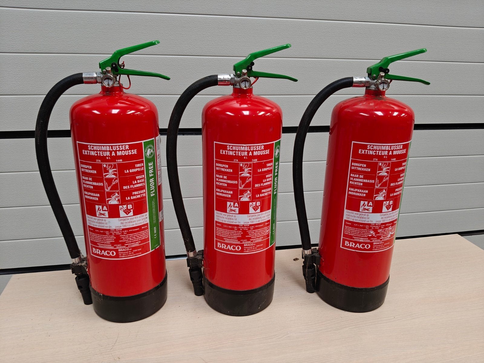 3 schuimblussers 6liter fluor free - bouwjaar: 2025, Ophalen, Brandblusser, Onbekend, Zo goed als nieuw
