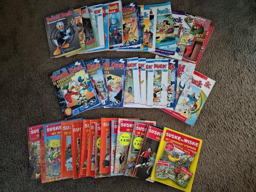 Donald duck/Suske& Wiske boeken, Boeken, Meerdere stripboeken, Ophalen, Gelezen, Walt Disney