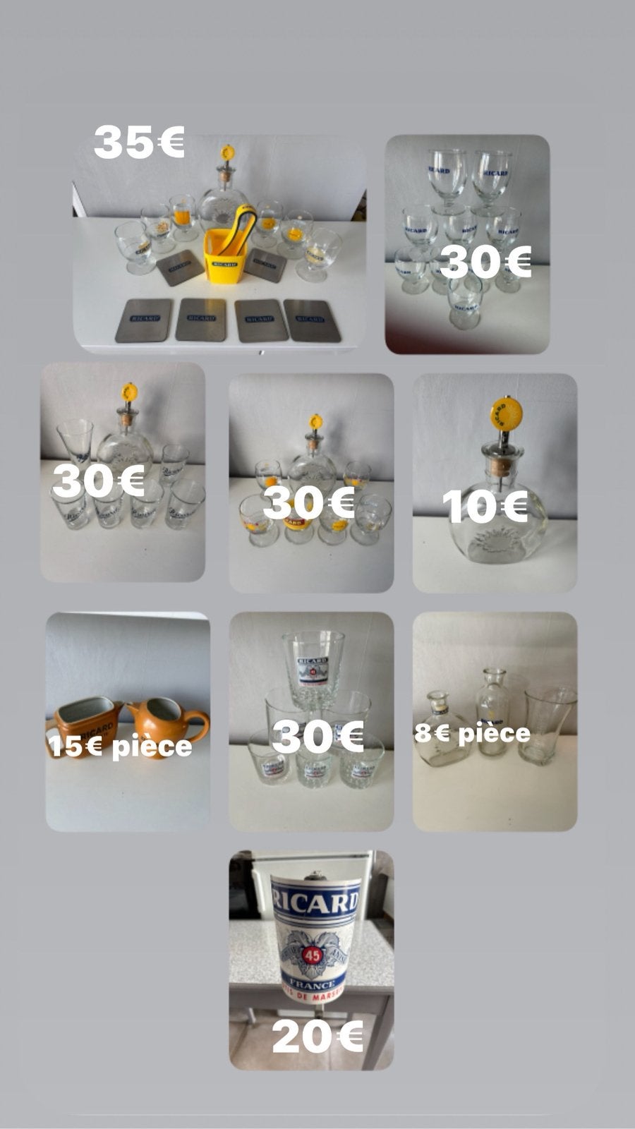 Verres, carafes et articles RICARD, Enlèvement ou Envoi, Comme neuf