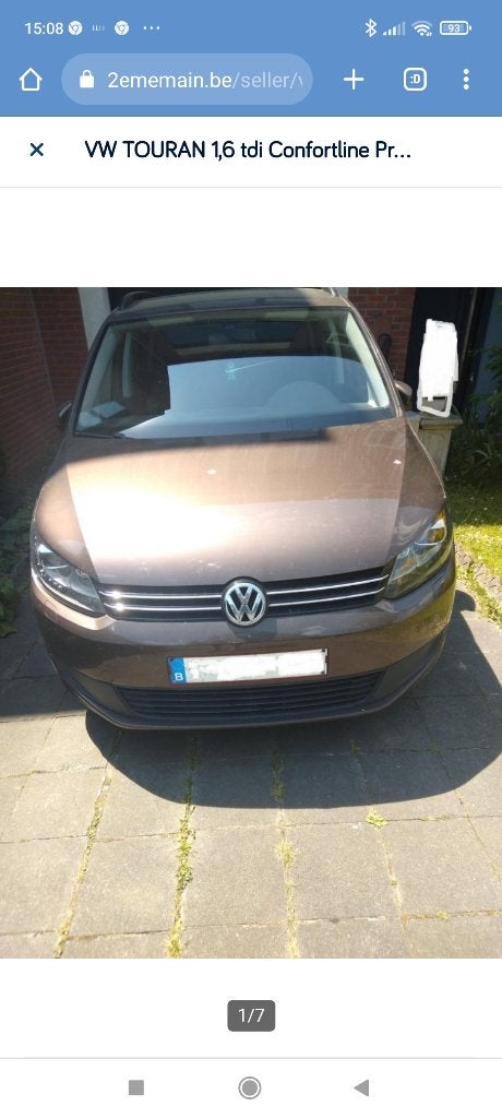 VW Touran TDi bluemotion  1.6 (105ch 77kw), Autos, Volkswagen, Euro 5, Achat, 5 portes, Particulier