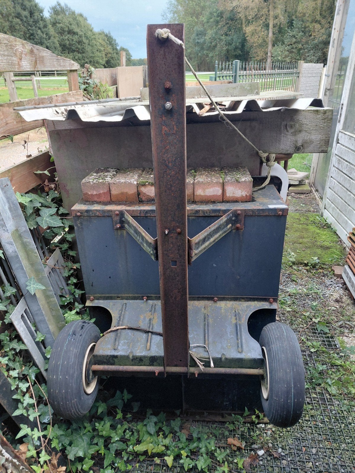 karretje voor achter zitmaaier, 100 liter of meer, Ophalen, Gebruikt, Transportkar