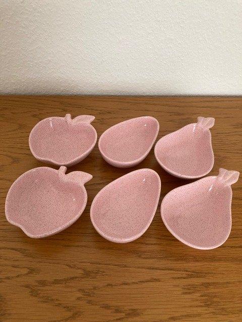 6 dessert-/ijsschaaltjes, Huis en Inrichting, Ophalen of Verzenden, Zo goed als nieuw, Keramiek, Overige typen