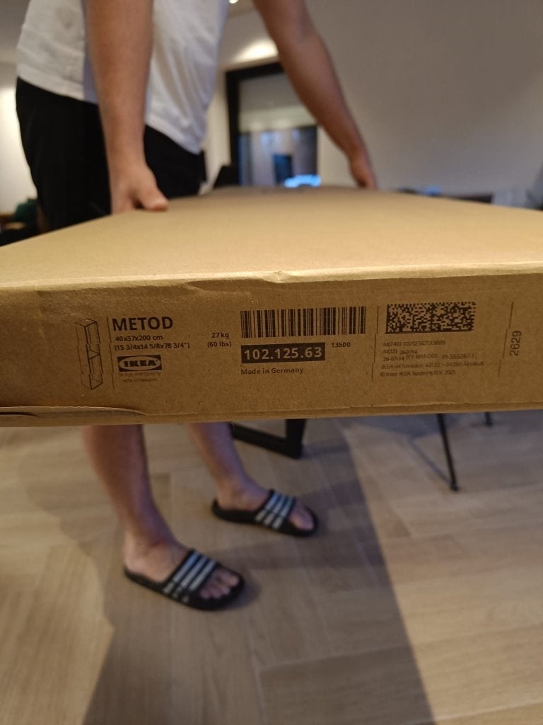IKEA METOD hoge kast wit 40x37x200 cm, Neuf, 25 à 50 cm, Avec tablette(s), Moins de 50 cm