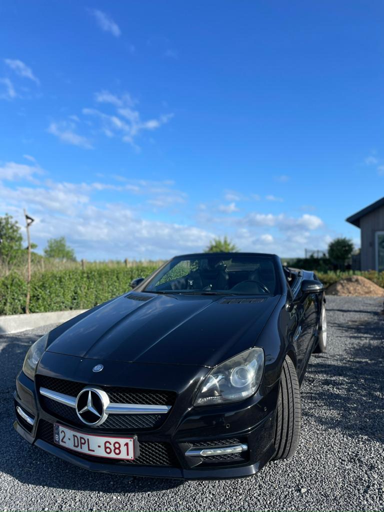 Zwarte Mercedes SLK 200 Cabrio, Auto's, Automaat, SLK, Particulier, Cruise Control