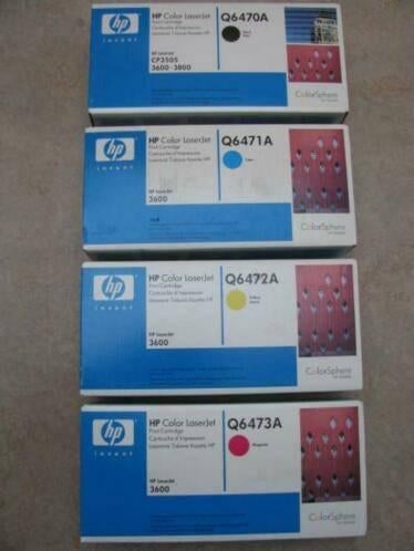 4 toners HP toners Q6470A-Q6471A-Q6472A-Q6473A (HP 501-502A), Ophalen of Verzenden, Nieuw, Toner, HP ORIGINAL