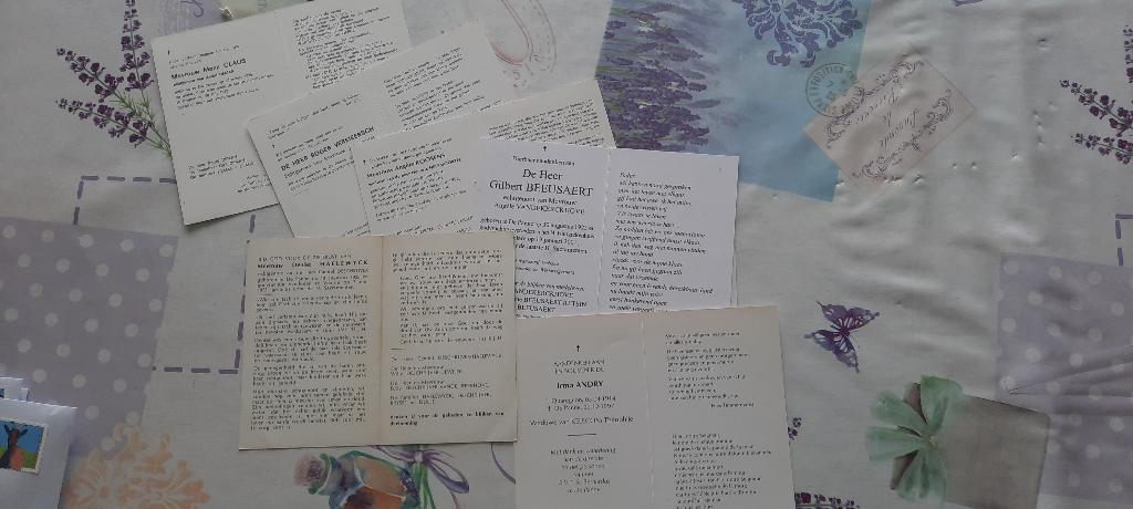 6 bidprentjes van De Panne, Enlèvement ou Envoi, Image pieuse