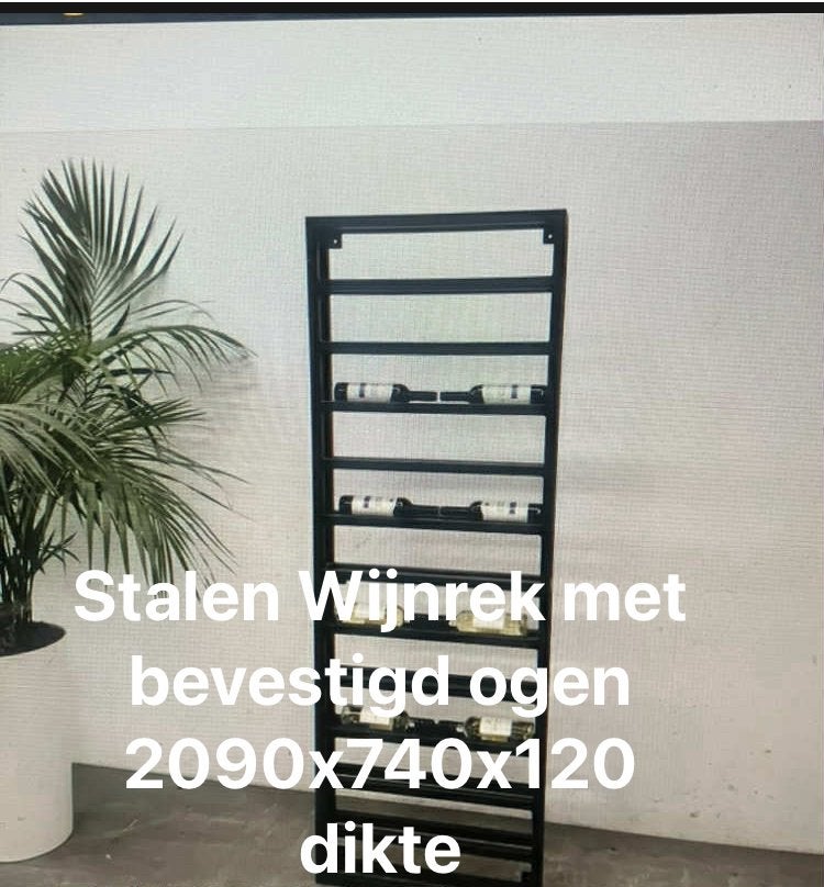 wijn/Flessen rekken in staal new nieuw, Nieuw, Ophalen of Verzenden, 25 flessen of meer, 75 – 100