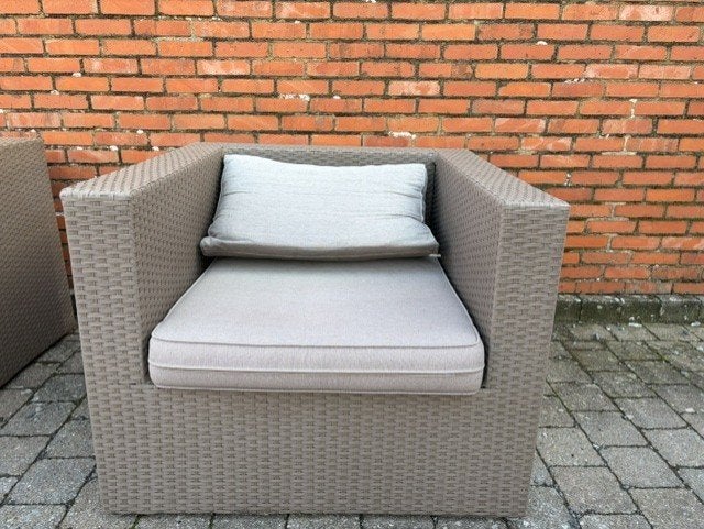 Tuinset 3+1+1, Tuin en Terras, Ophalen, Gebruikt, Rotan, 3 zitplaatsen
