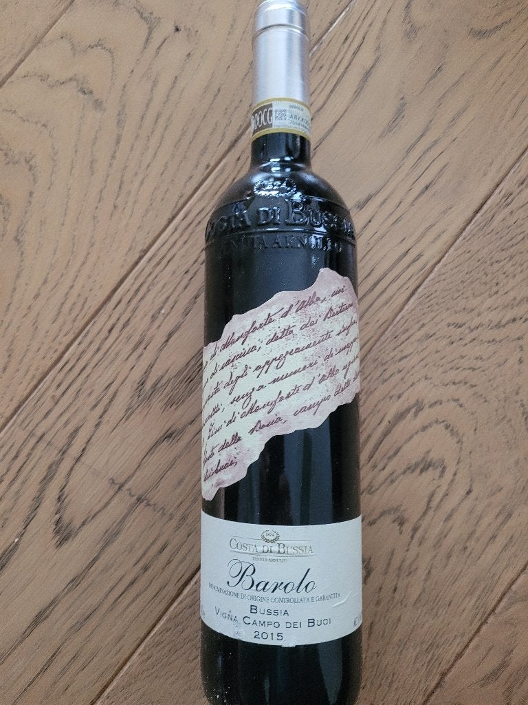 Barolo Bussia campo dei Buoi 2015, Ophalen, Nieuw, Italië, Rode wijn