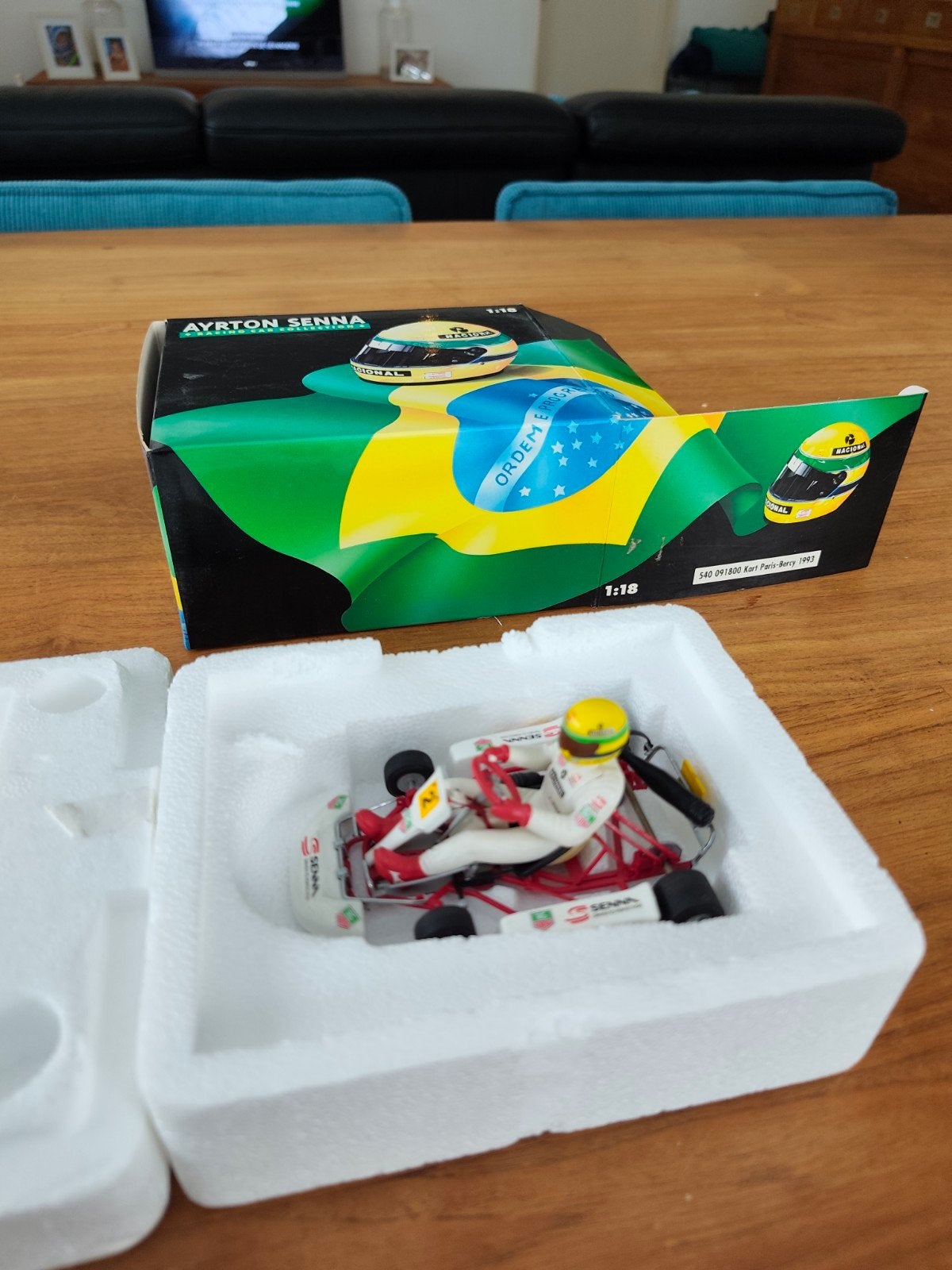 Senna kart Parijs-Bercy 1993, Verzamelen, Ophalen of Verzenden, Zo goed als nieuw, Formule 1