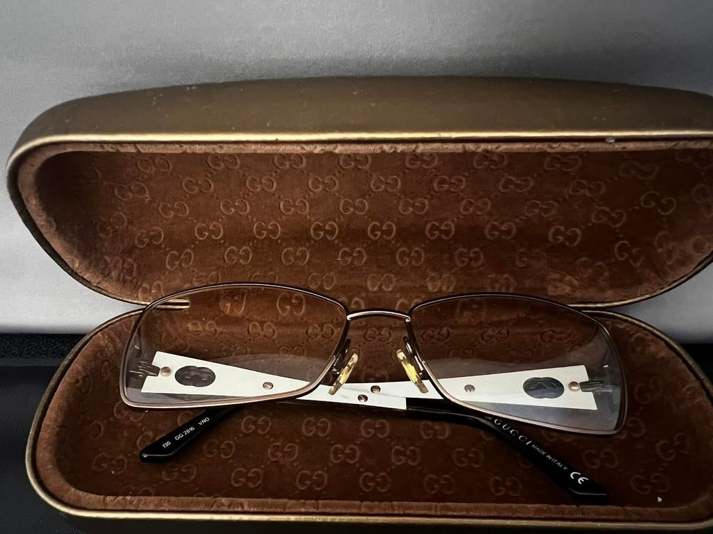Stijlvolle Gucci bril met etui - Zo goed als nieuw, Verzenden, Zo goed als nieuw, Bril