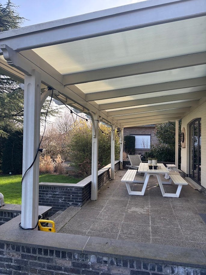 Mahoniehouten pergola / overkapping (goed lezen), Enlèvement, Utilisé, Carport